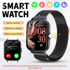 1.83-Inch Full Touchscreen Smartwatch for Men & Women – Fitness Tracker with Call/Message Function, Sports Modes, Heart Rate Monitor, USB Charging, Compatible with iPhone & Android
