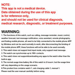 1.83-Inch Full Touchscreen Smartwatch for Men & Women – Fitness Tracker with Call/Message Function, Sports Modes, Heart Rate Monitor, USB Charging, Compatible with iPhone & Android