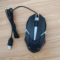 Professional Wired Gaming Mouse – USB Connection, 5000 DPI High-Precision Sensor, Ergonomic Right-Hand Grip, 7-Color Breathing LED Lights, No Battery Needed – Compatible with PC, Laptop & Desktop – Ideal for Gaming, Streaming, Office Use