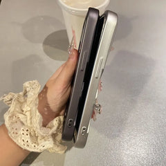 Fashion Hollowed Fire Flame Phone Case For iphone 16 15 13 12 11 Pro Max 14 Plus Cool Boy Girl Silver Plating Soft Cover