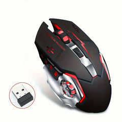 Q13 Wireless Rechargeable Mouse with LED Backlight – Ultra-Thin Silent Mouse for Laptop & PC | Stable, Smooth, Low-Latency Performance | USB Receiver Included | Ergonomic Design for Office, Gaming, Work & Entertainment Use