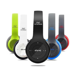P47 Wireless Bluetooth Headphones with Built-in Mic Foldable Stereo Headset for Smart Phones Android Devices PC & Laptops