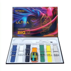 DT900 Ultra Smart Watch with 7-in-1 Straps, Fitness Tracker, Bluetooth, Waterproof for Men and Women