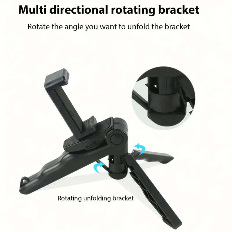 360° Anti-Shake Phone Tripod Mount – Portable Adjustable Smartphone Holder for Live Streaming & Photography | Perfect Gift for Content Creators