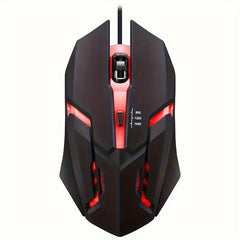 Professional Wired Gaming Mouse – USB Connection, 5000 DPI High-Precision Sensor, Ergonomic Right-Hand Grip, 7-Color Breathing LED Lights, No Battery Needed – Compatible with PC, Laptop & Desktop – Ideal for Gaming, Streaming, Office Use
