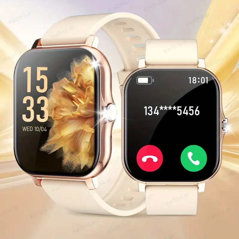 1.83-Inch Full Touchscreen Smartwatch for Men & Women – Fitness Tracker with Call/Message Function, Sports Modes, Heart Rate Monitor, USB Charging, Compatible with iPhone & Android