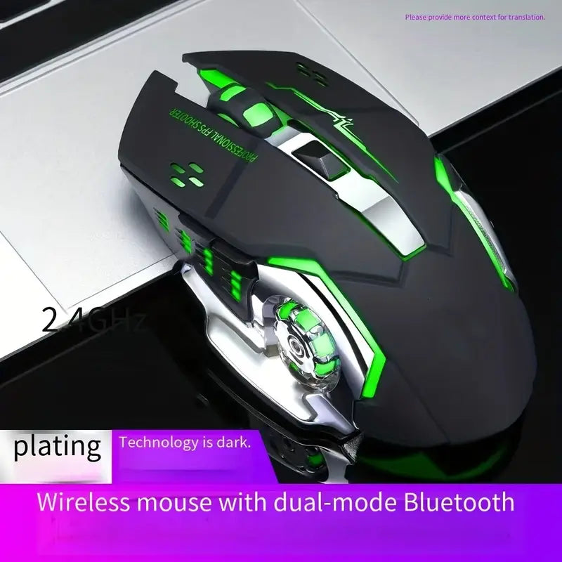 Q13 Wireless Rechargeable Mouse with LED Backlight – Ultra-Thin Silent Mouse for Laptop & PC | Stable, Smooth, Low-Latency Performance | USB Receiver Included | Ergonomic Design for Office, Gaming, Work & Entertainment Use