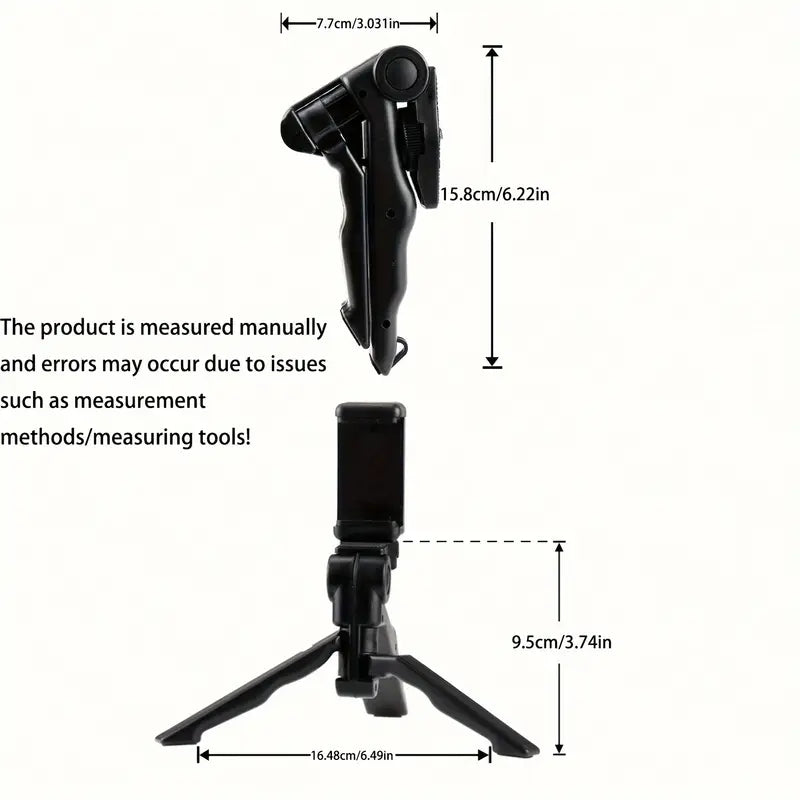 360° Anti-Shake Phone Tripod Mount – Portable Adjustable Smartphone Holder for Live Streaming & Photography | Perfect Gift for Content Creators