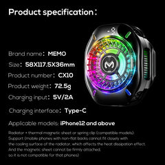 Memo CX10 pro Magnetic Mobile Cooling Fan