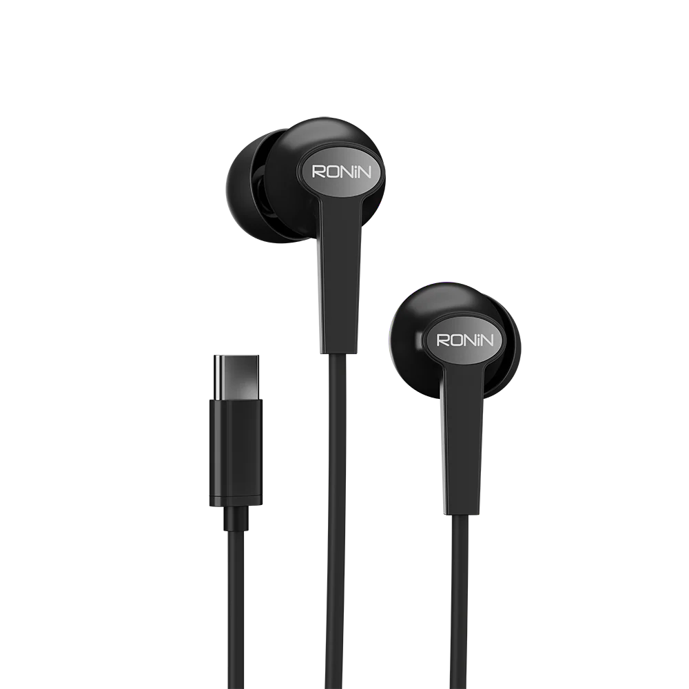 Ronin R-29 HandsFree In-Ear Headphones - Noise Cancellation, Built-in Mic, 1.0m-1.4m Cable, Android Compatible