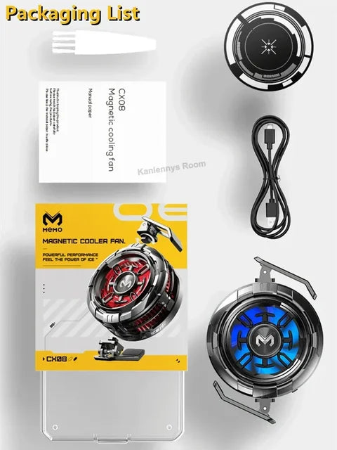"MEMO CX08 & CX08 Pro  Gaming Phone Coolers – AI Cooling, 18W Fast Radiator, RGB Fan | Mobile Cooler for PUBG, Free Fire & Long Gaming"
