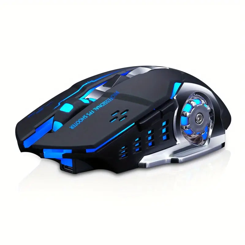 Q13 Wireless Rechargeable Mouse with LED Backlight – Ultra-Thin Silent Mouse for Laptop & PC | Stable, Smooth, Low-Latency Performance | USB Receiver Included | Ergonomic Design for Office, Gaming, Work & Entertainment Use