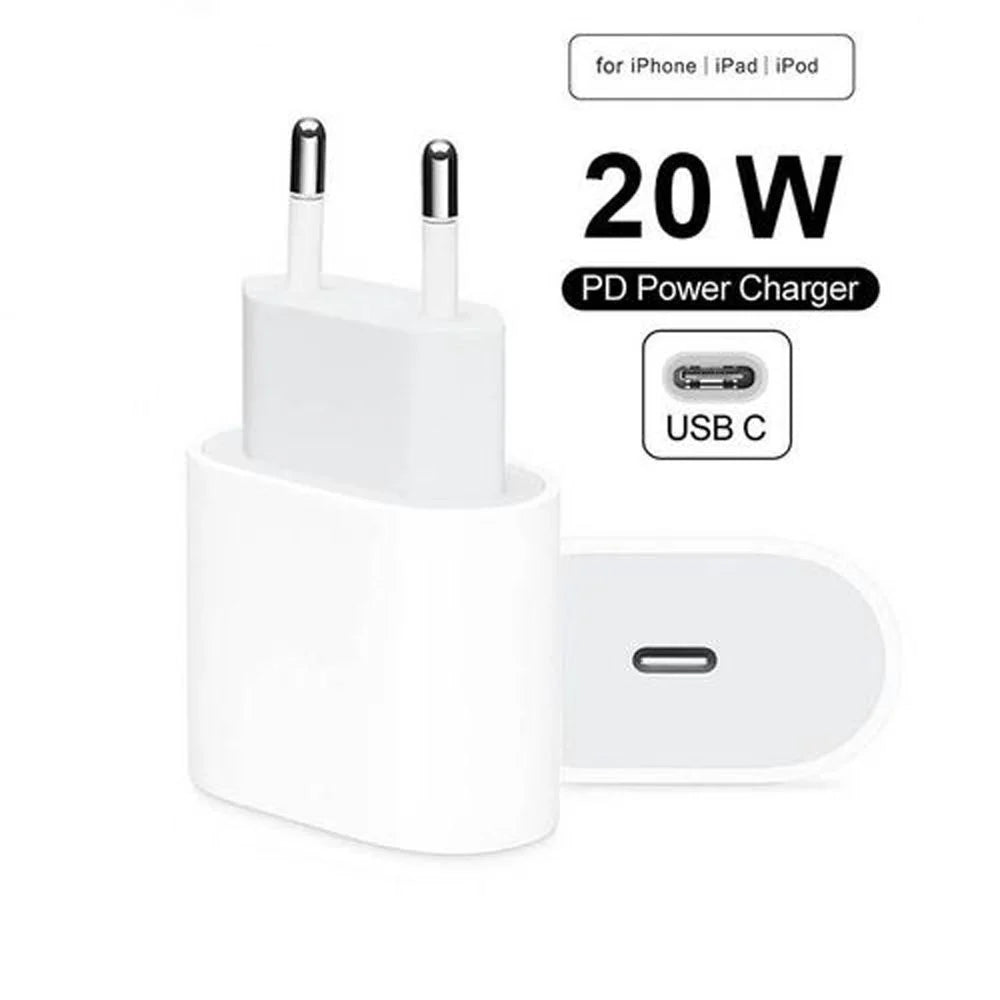 iPhone 20W Original Charger with Type-C to Lightning Cable Fast Charging Adapter , iphone 20w charger with cable or without cable