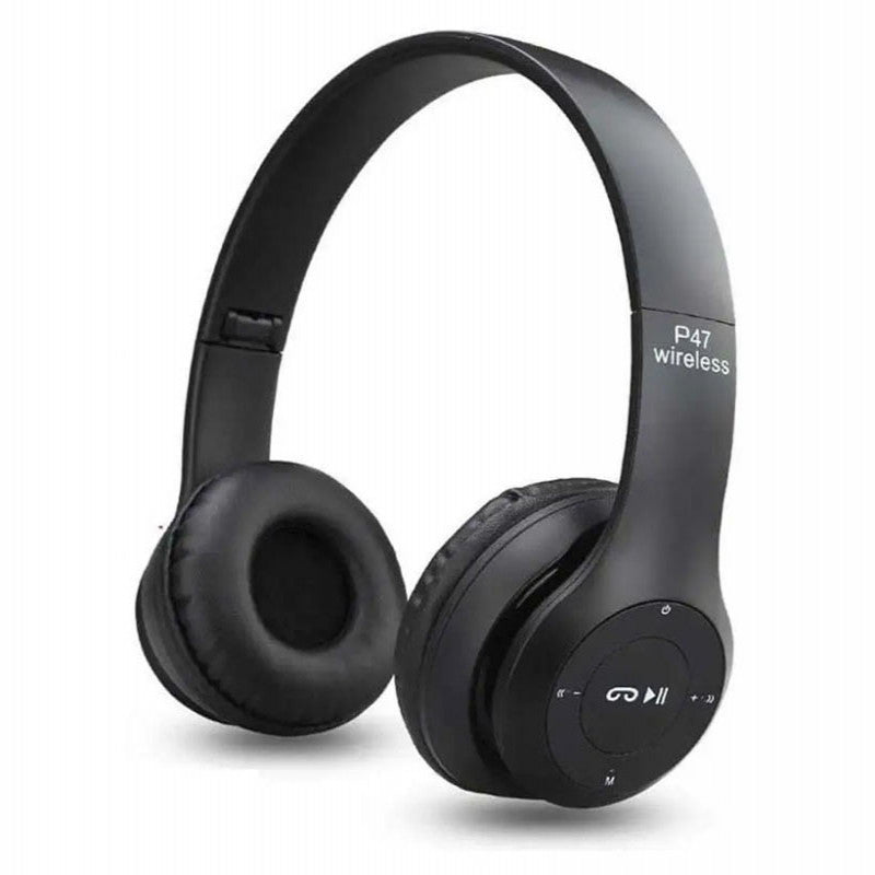 P47 Wireless Bluetooth Headphones with Built-in Mic Foldable Stereo Headset for Smart Phones Android Devices PC & Laptops